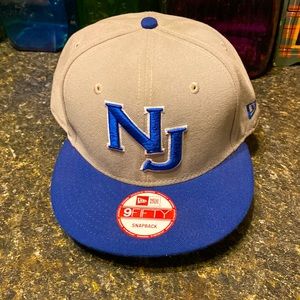 NJ New Jersey Snapback Hat NJ Initials Front and Back NJ Baseball Cap